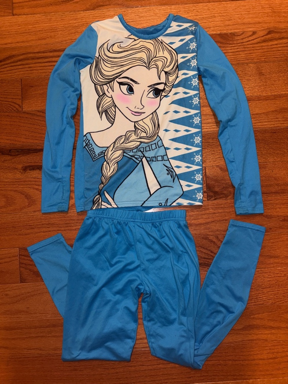 Cuddl Duds Climate Right Frozen Elsa Graphic Girls' Pajama Set Medium